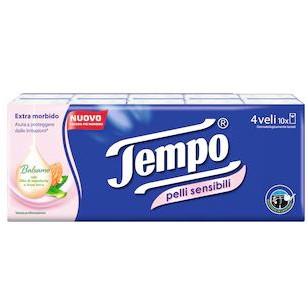 Tempo - Fazzolettini per Pelli Sensibili, Pacco da 10 Pezzi