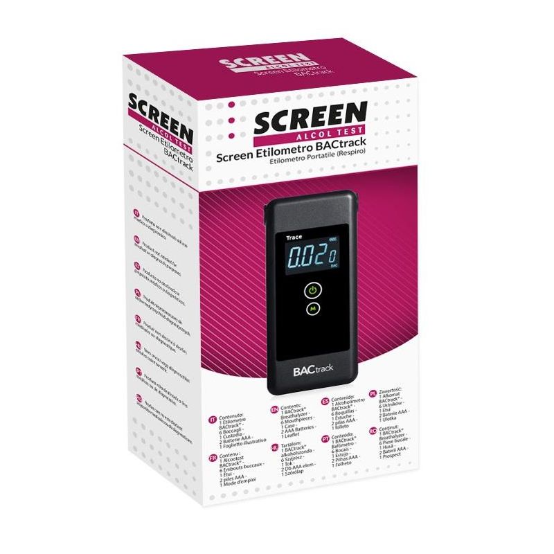 Screen Alcol Test Bactrack