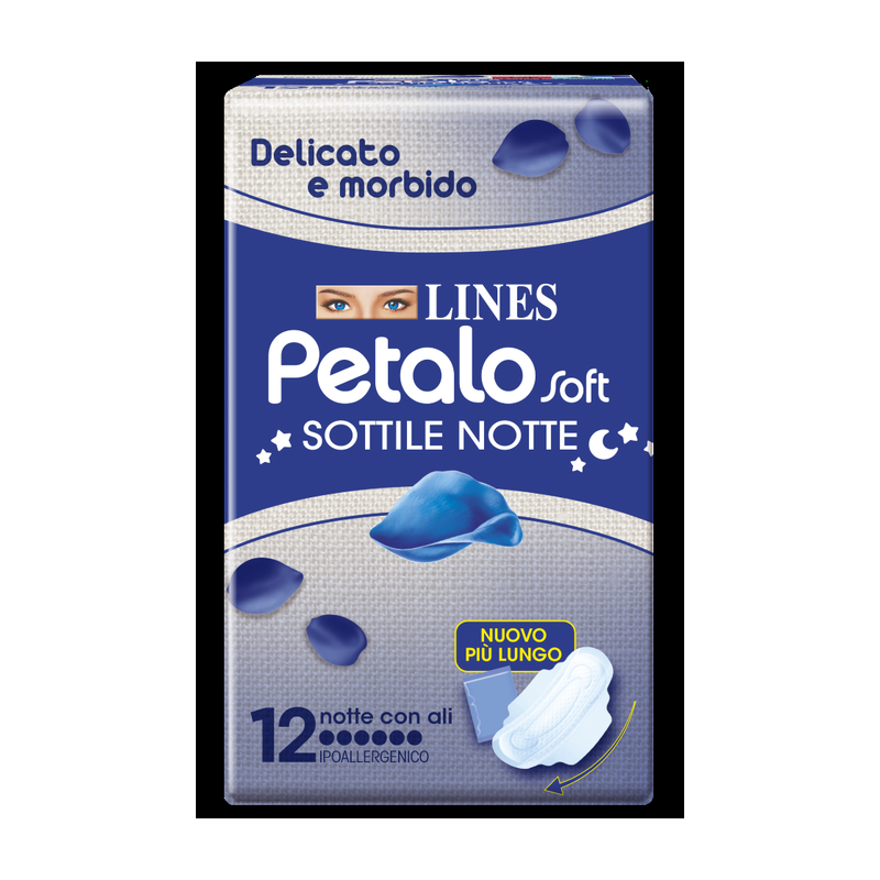 LINES PETALO SOFT NOTTE 12PZ
