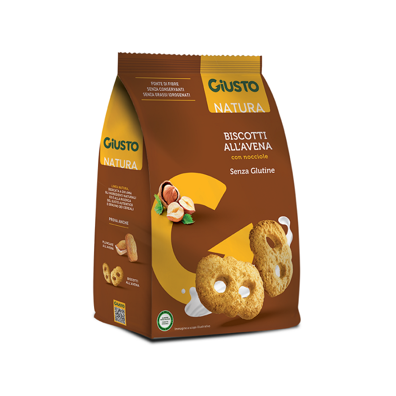 GIUSTO S/G BISCOTTI AVENA NOCC