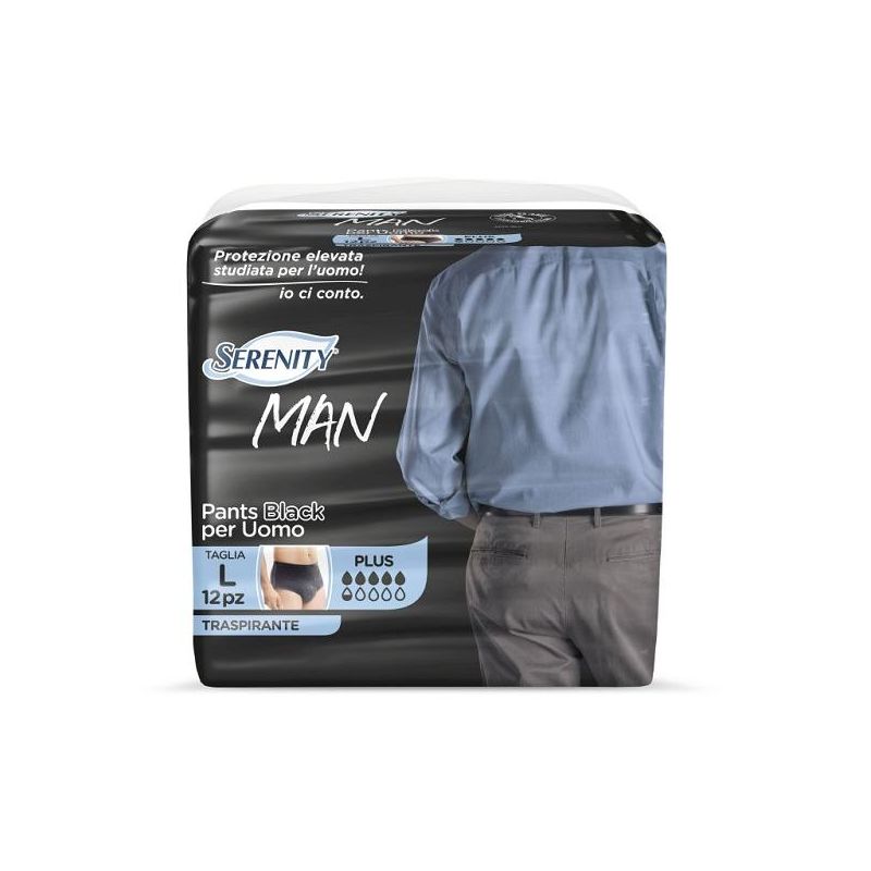 Pantaloni Serenity Man Black L 12P