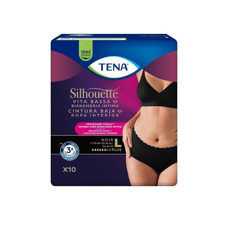 TENA SILHOUETTE NOIR L V/B 10P