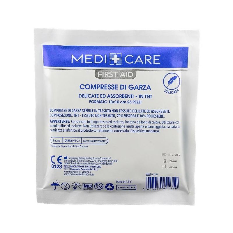MEDICARE GARZA COT 10X10 25PZ