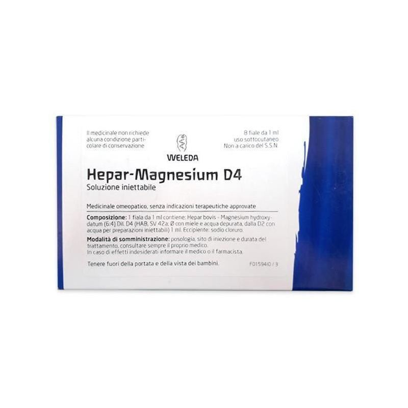 Weleda Hepar Magnesium D4 - Set di 8 Fiale da 1ml