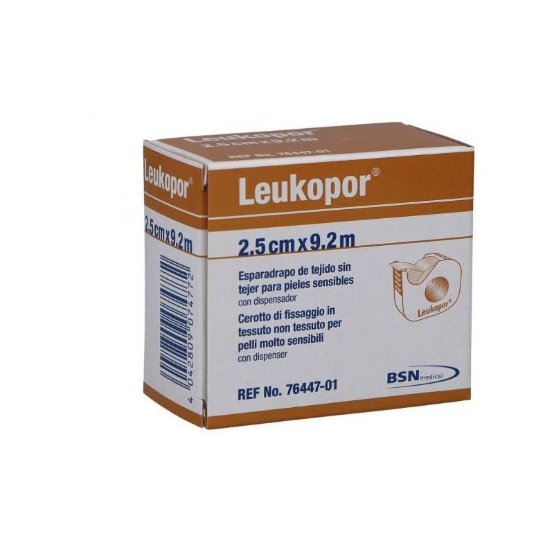 Leukopor Cerotto Ipoallergenico TNT 2,5x920cm con Dispenser