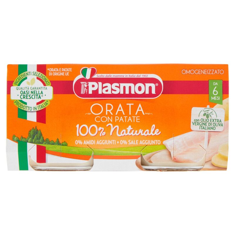 Omogeneizzato di Orata e Patate Plasmon, Doppio Pack 80g