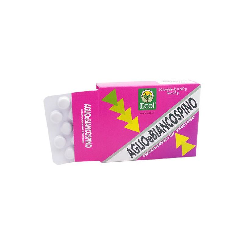 Ecol Aglio e Biancospino – Integratore Salutare, 50 Tavolette