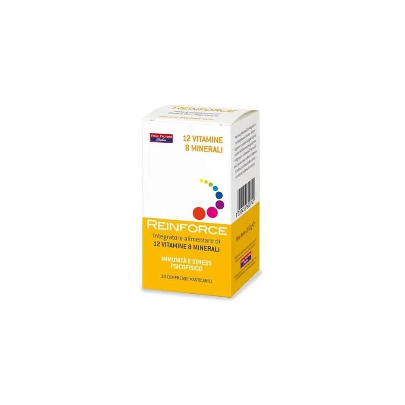 Masticabili Rinforzo: 12 Vitamine + 8 Minerali - 30 Compresse
