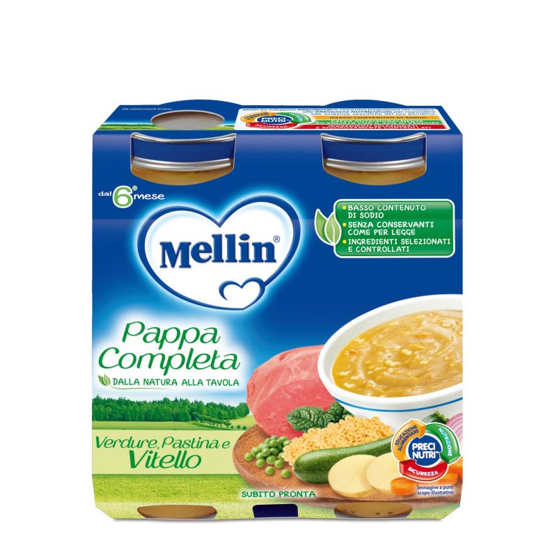 Mellin Pappa Completa al Vitello - Pacco Doppio da 250g
