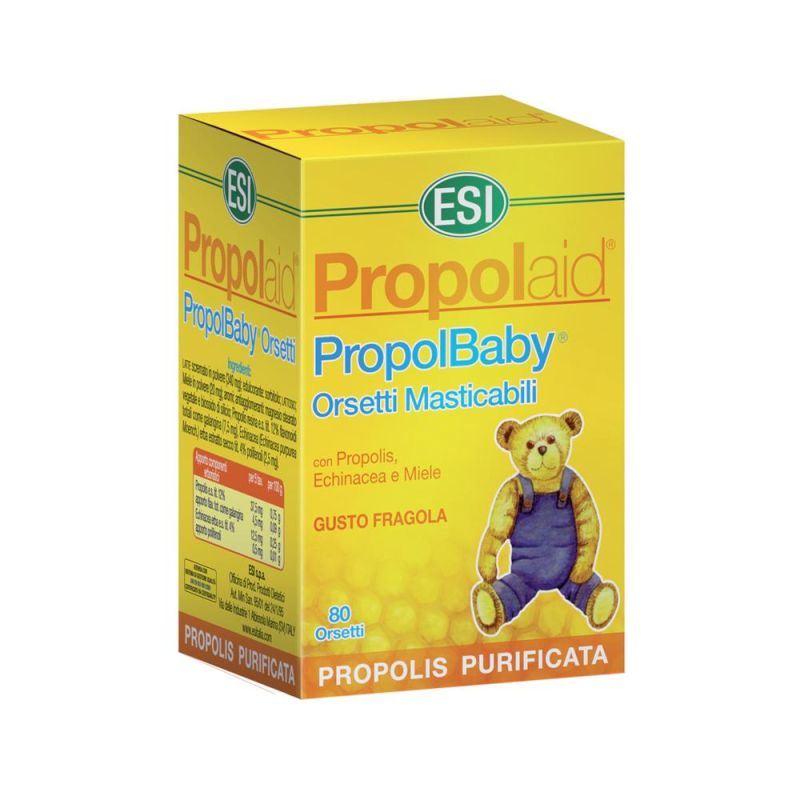 Propolaid Propolbaby - 80 Gomme Orsetti al Propoli per Bambini