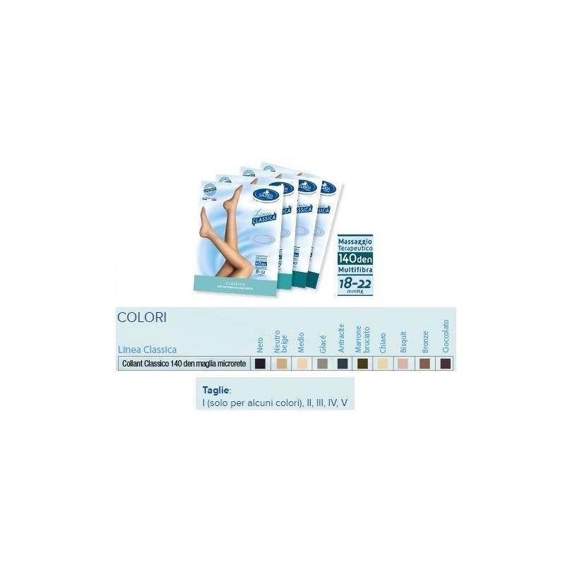 Sauber Collant 140 Denari in Microrete Beige Neutro - Taglia 2