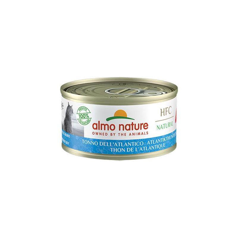 Almo Nature HFC - Cibo Umido Naturale per Gatti Adulti con Tonno Atlantico 70g