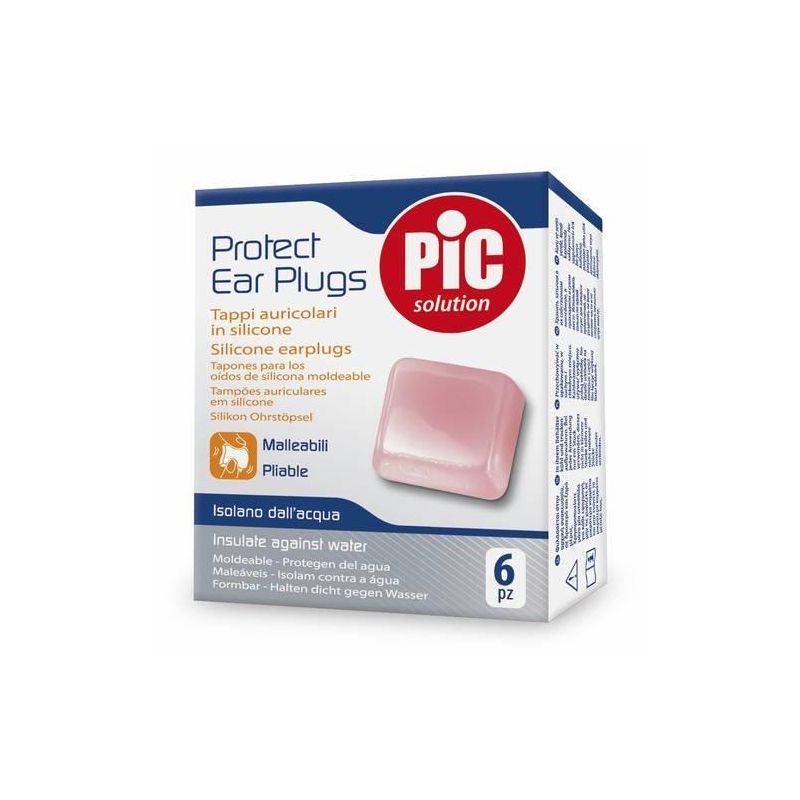 Set di 6 Tappi Auricolari in Silicone Pic Sport per Nuoto