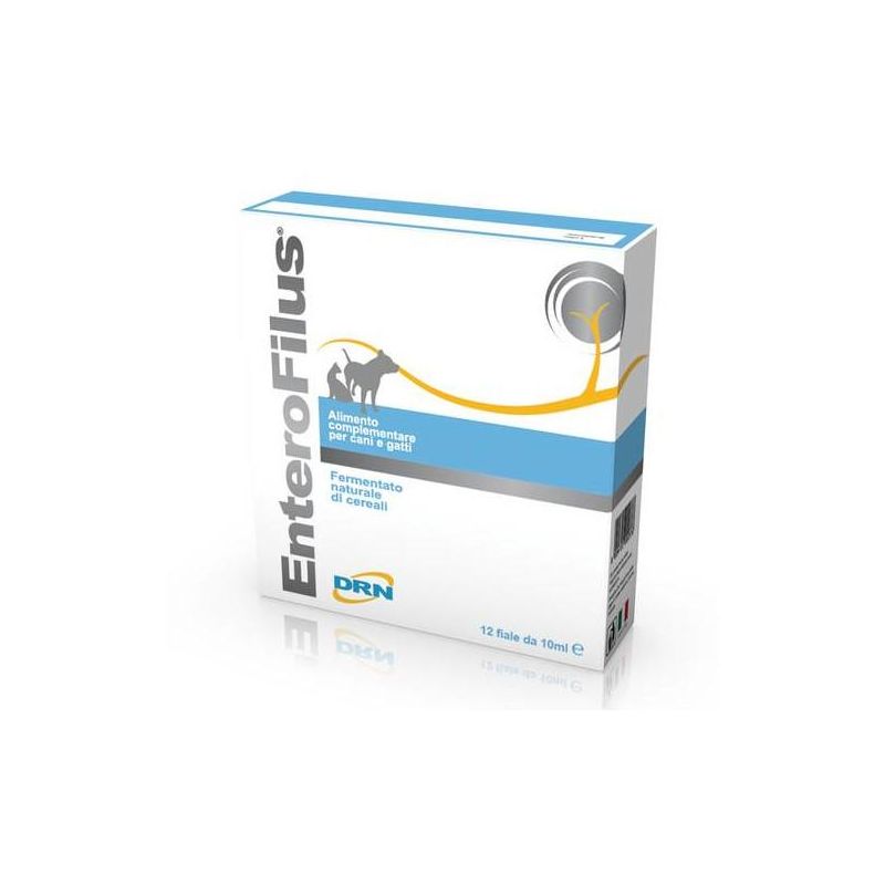 Enterofilus - Integratore Alimentare per Cani e Gatti - Fiale da 10ml, Confezione da 12