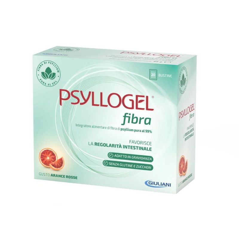 Psyllogel Fibra con Gusto di Arance Rosse - Pacco da 20 Buste