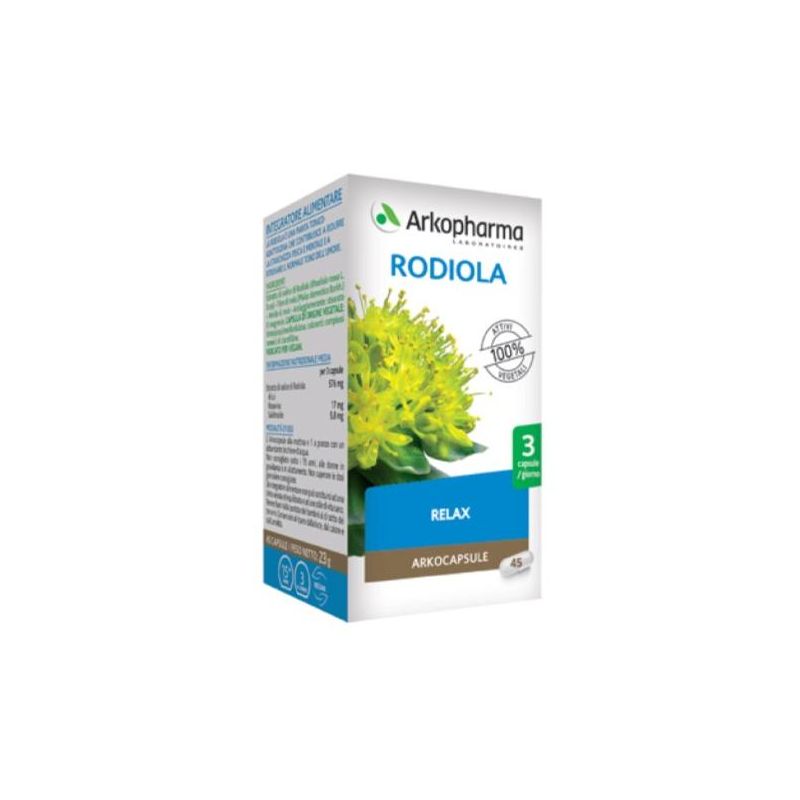 Arkopharma Rodiola Stress Relief Supplement - 45 Capsule Pack