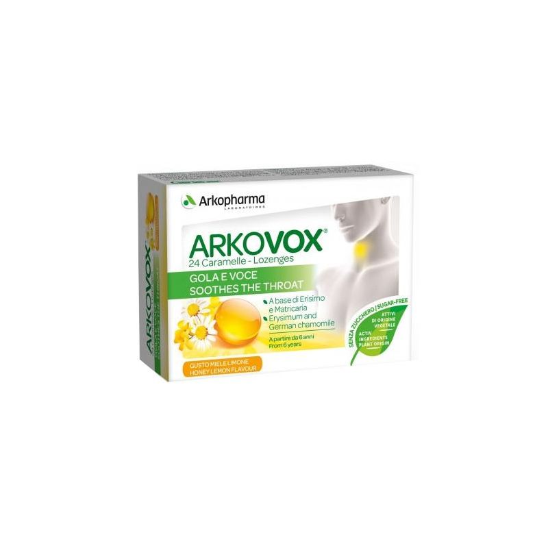 Arkopharma Arkovox Pastiglie Miele e Limone 24 Pezzi