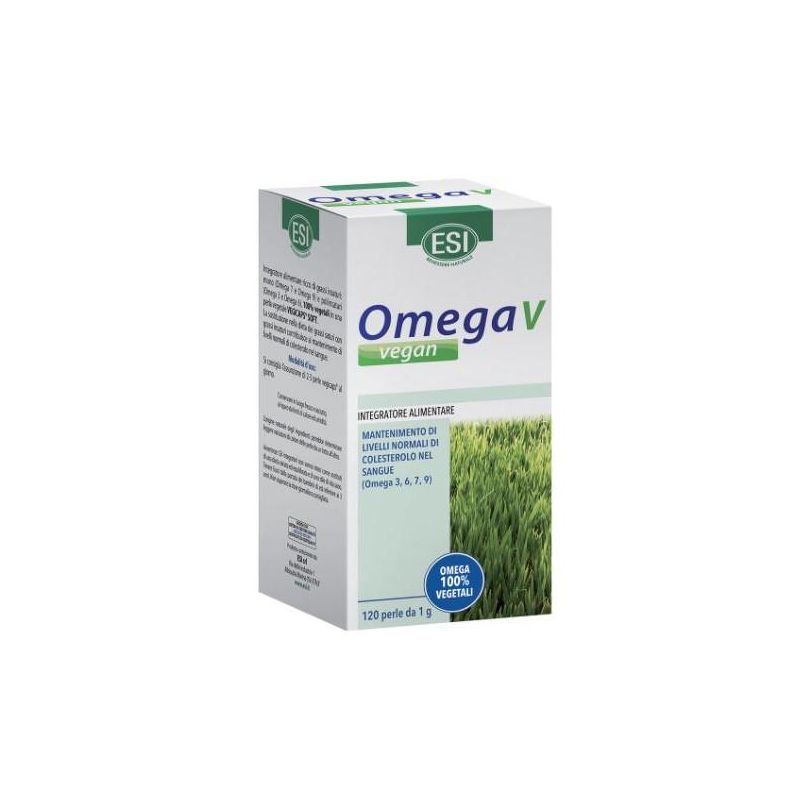 Omega V Vegan - Integratore di Omega in Perle, 120 Pezzi