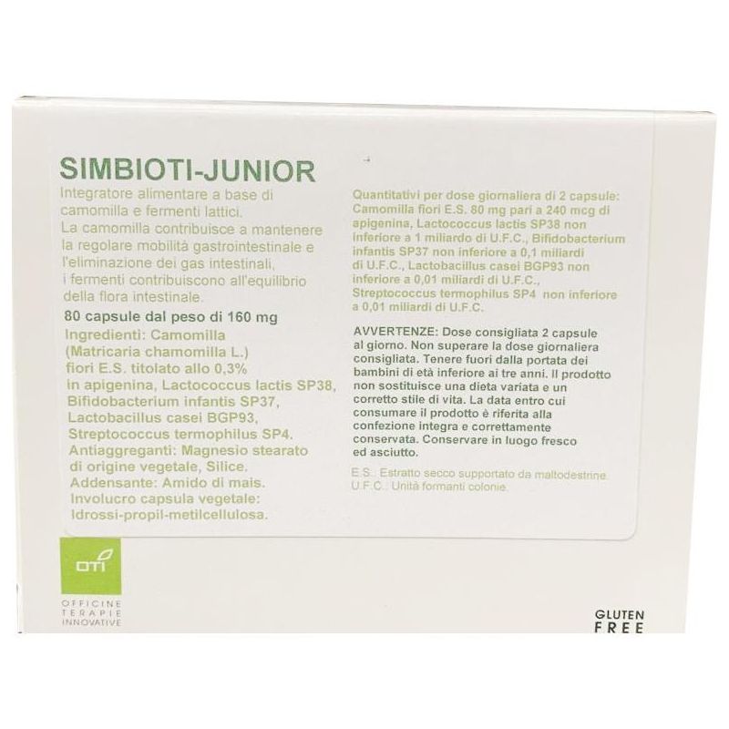 Simbioti Junior - Probiotici per Bambini, 80 Capsule