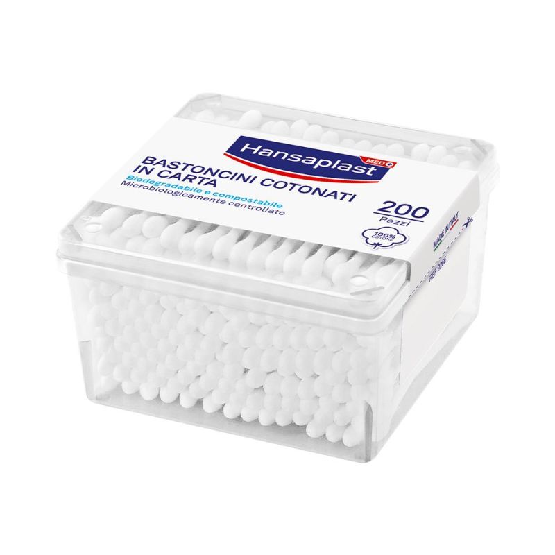 Hansaplast Bastoncini di Cotone, Confezione da 200 Pezzi