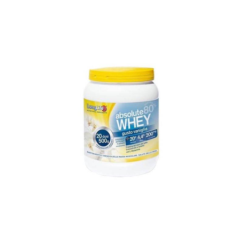 Absolute Whey Proteina Longlife alla Vaniglia, 500g