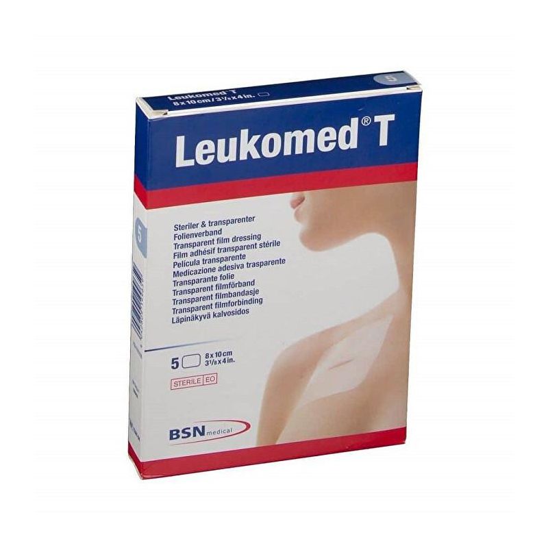 Leukomed T - Medicazione Adesiva Trasparente 8x10cm, 5 Pezzi