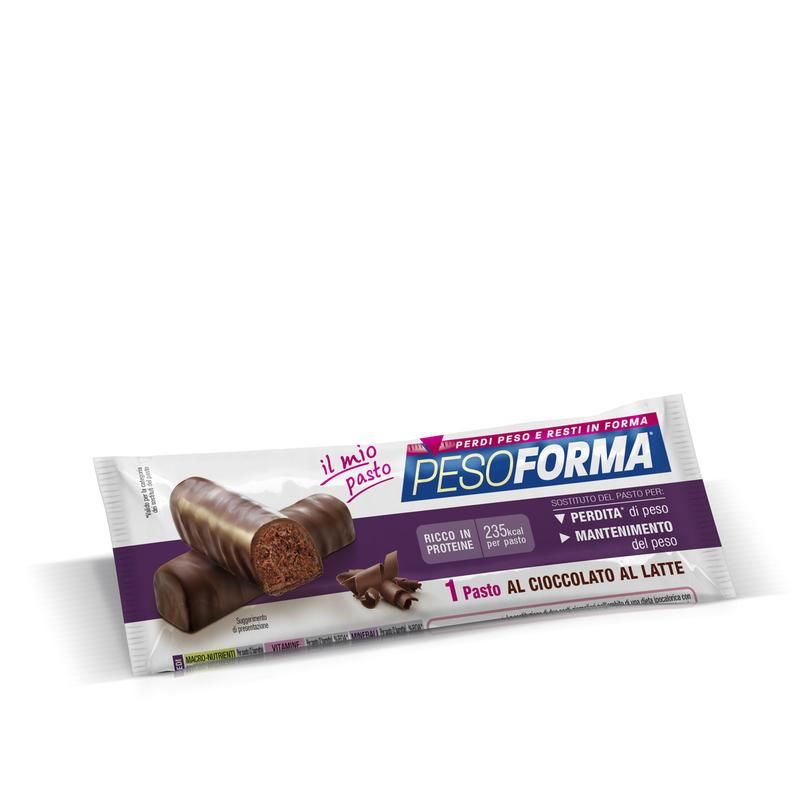 Pesoforma Barretta Sostituto del Pasto al Cioccolato al Latte - 62g