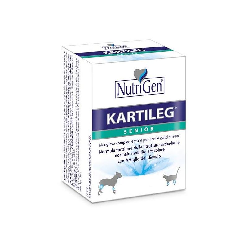 Kartileg Senior - Integratore Alimentare per Cani e Gatti Anziani, 30 Tavolette