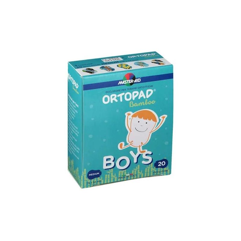 Ortopad Boys Cerotto Oculare Ortottico - Misura M, 20 Pezzi