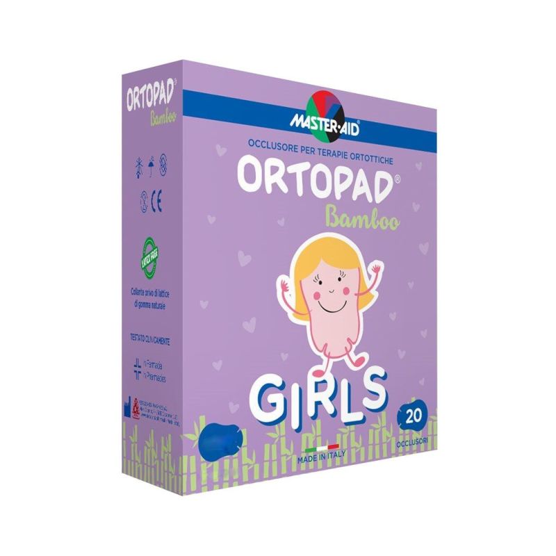Ortopad Bamboo Medium - Cerotti Ortottici per Ragazze, 20 Pezzi