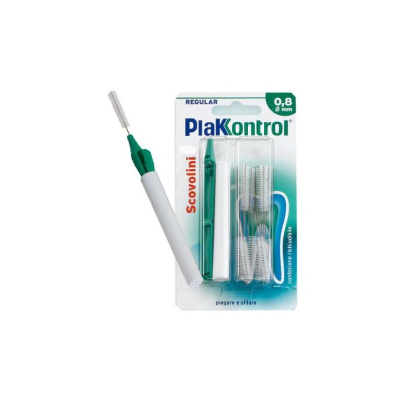 Plakkontrol Minigrip: Scovolini Interdentali da 0,8mm, Pacco da 10 Pezzi