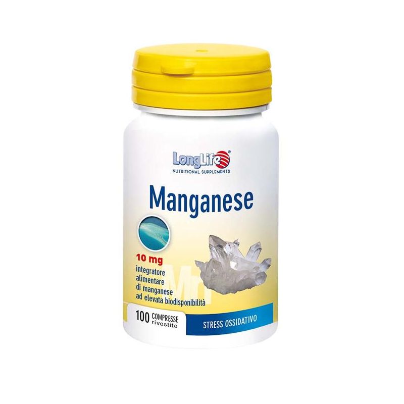 LongLife Manganese Supplemento di 10mg - 100 Compresse