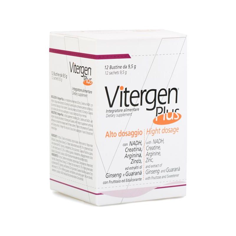 Vitergen Plus - Integratore alimentare - 12 Buste da 9,5g