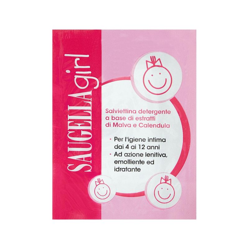 Saugella Girl - Salviette Intime in Bustine, Confezione da 10
