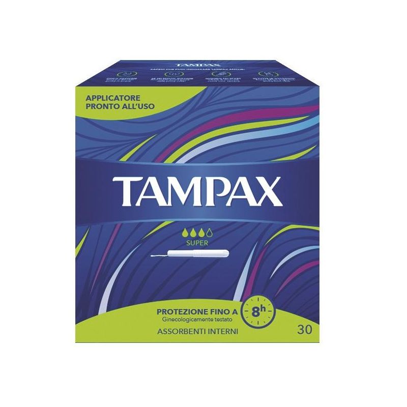 Tampax Super Assorbenti in Scatola Blu - Confezione da 30 Pezzi
