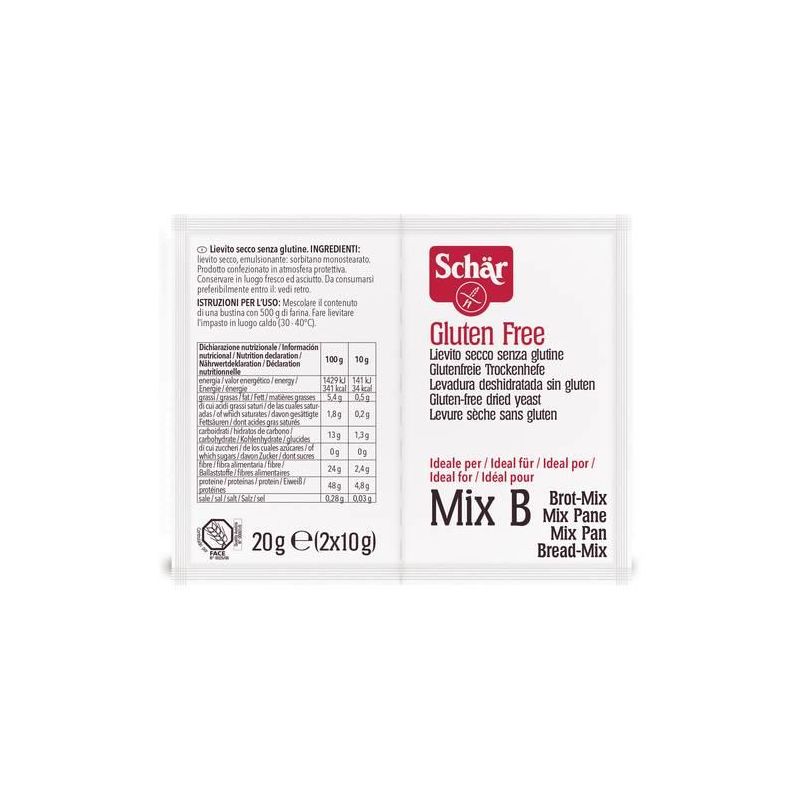 Schar Lievito Secco per Panificazione, 2 Pacchetti da 10g