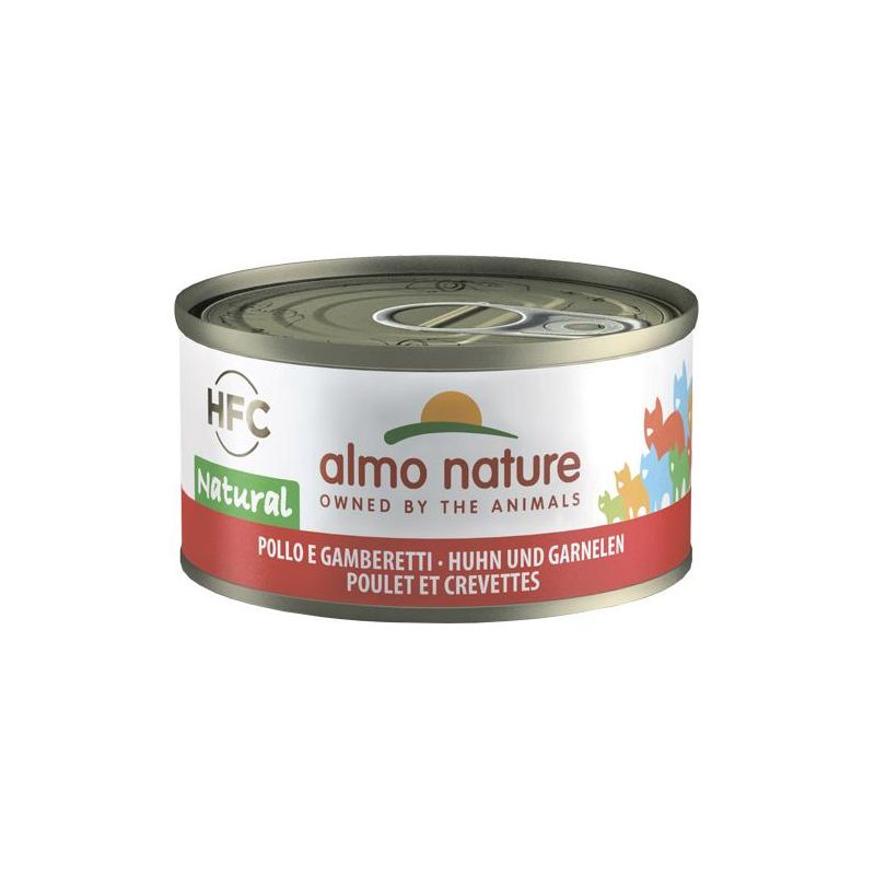 Almo Nature HFC Natural - Cibo Umido per Gatti con Pollo e Gamberetti 70g