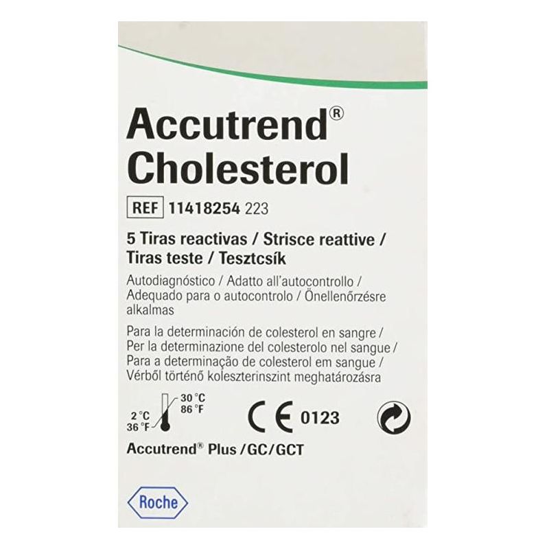 Kit Accutrend per Test del Colesterolo con 5 Strisce di Controllo