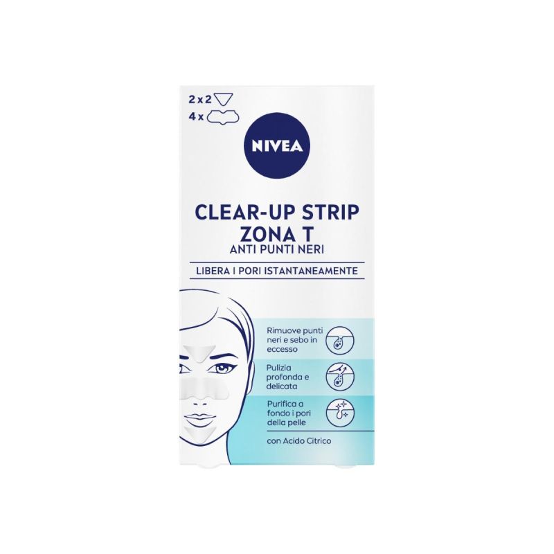 Nivea Visage Strips T-Zona - Cerotti Rimuovi Punti Neri 6 Pezzi