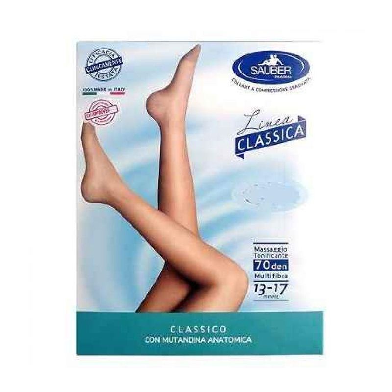 Sauber Collant Microrete 70 Denari Colore Bisquit Taglia 3