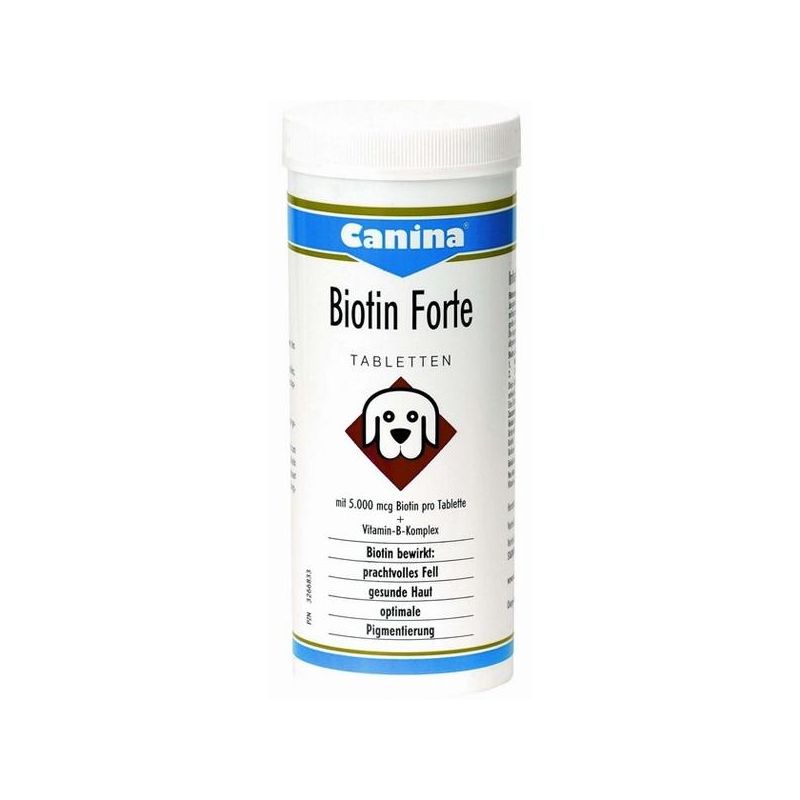 Canina Biotin Forte - Integratore per Cani con 60 Tavolette
