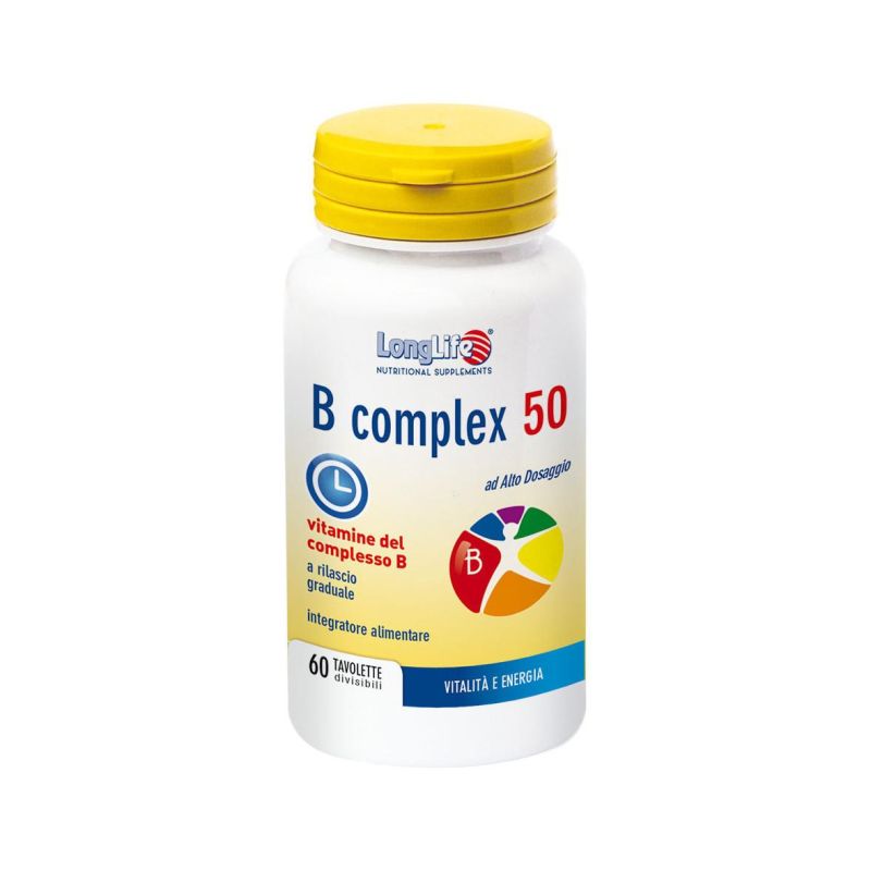 Longlife Complesso Vitamina B 50 TR - 60 Tavolette a Rilascio Prolungato