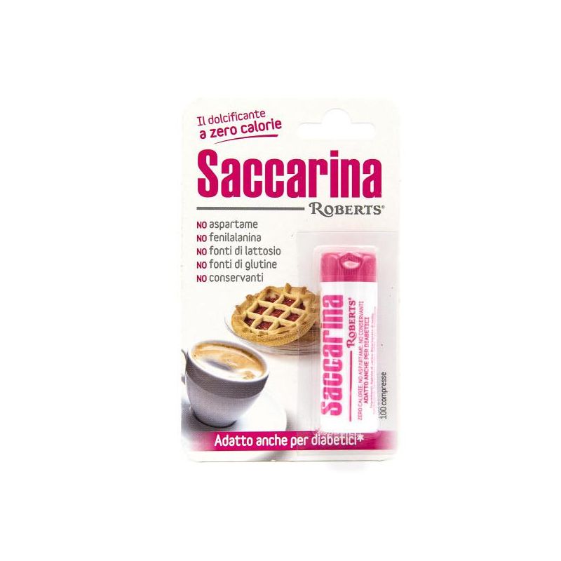Roberts Saccharin Dolcificante - Confezione da 100 Pezzi