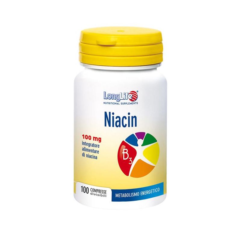 Longlife Niacin 100mg - Prolungata Vitalità con 100 Compresse