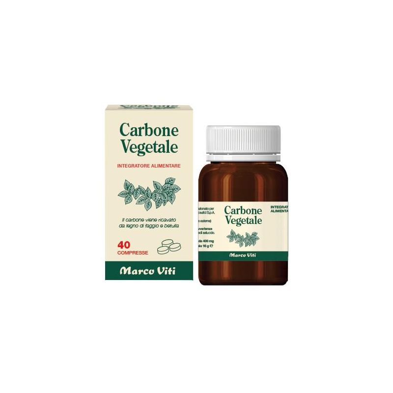 Carbone Vegetale - Pacco da 40 Compresse per la Digestione