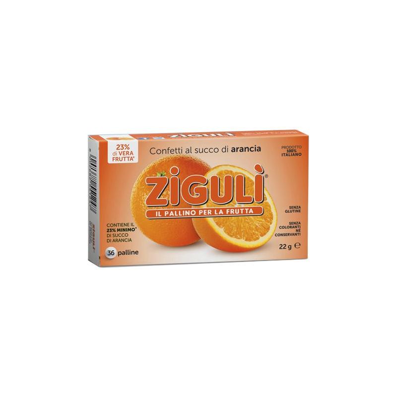Ziguli Gusto Arancia - Caramelle da 22g