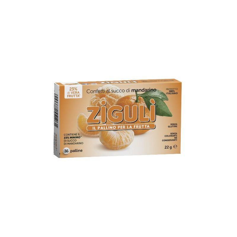 Zigul Mandarino - Confezione da 36 Palline Gusto Mandarino, 22g