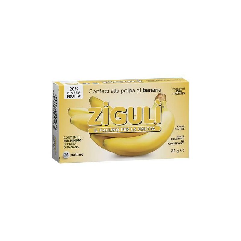 Ziguli Banana - Confezione da 36 Confetti Gusto Banana