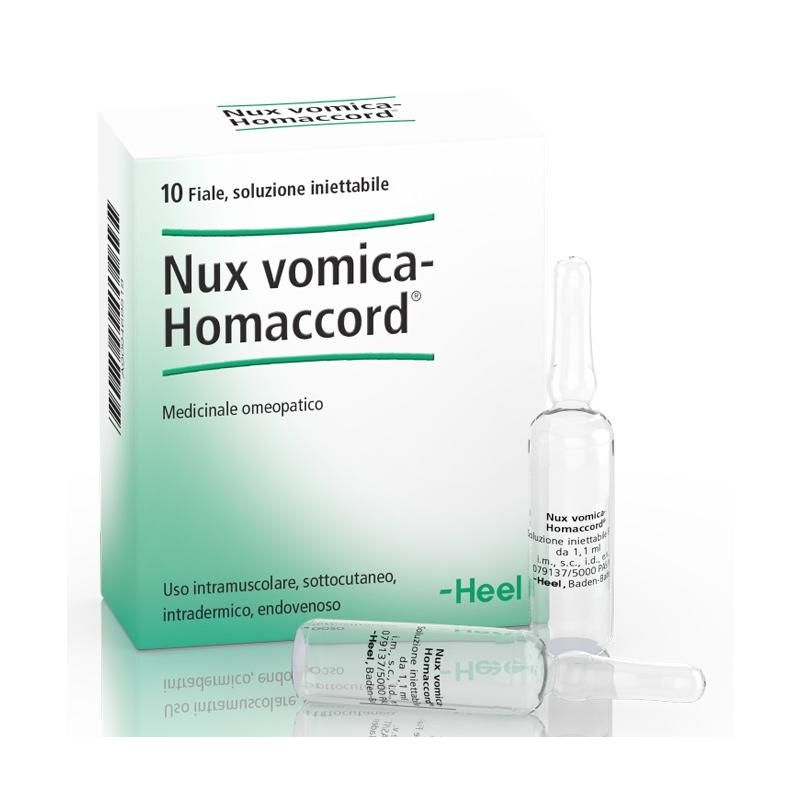 Nux Vomica Homaccord Heel - 10 Fiale di Medicina Omeopatica