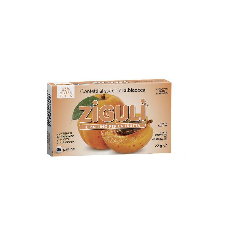 Palline Zigul all'Albicocca - Confezione da 36 Pezzi da 22g